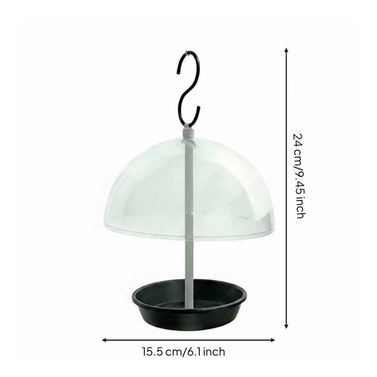 Hanging Bird Feeder Weather-Resistant Clear Bird Feeder Detachable Parts Outdoor Decor for Garden, Patio