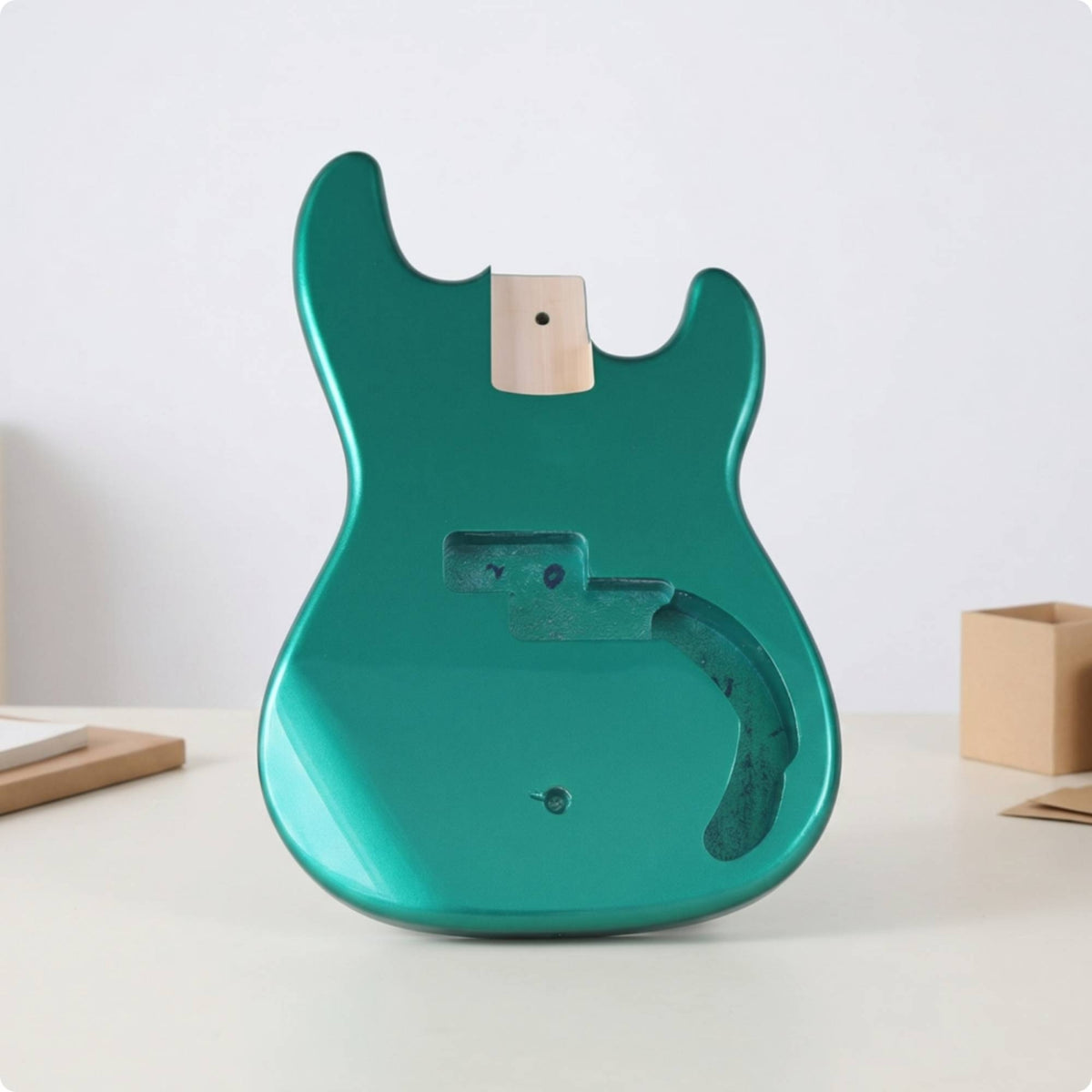 Alder Bass Guitar Body Glossy Bass Body Contoured Pre-Routed for Builders, Hobbyists, Luthier