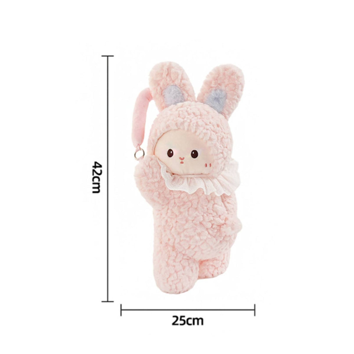 Rabbit Tissue Box Cover Cartoon Fuzzy Material Tissue Box Cover Decorative