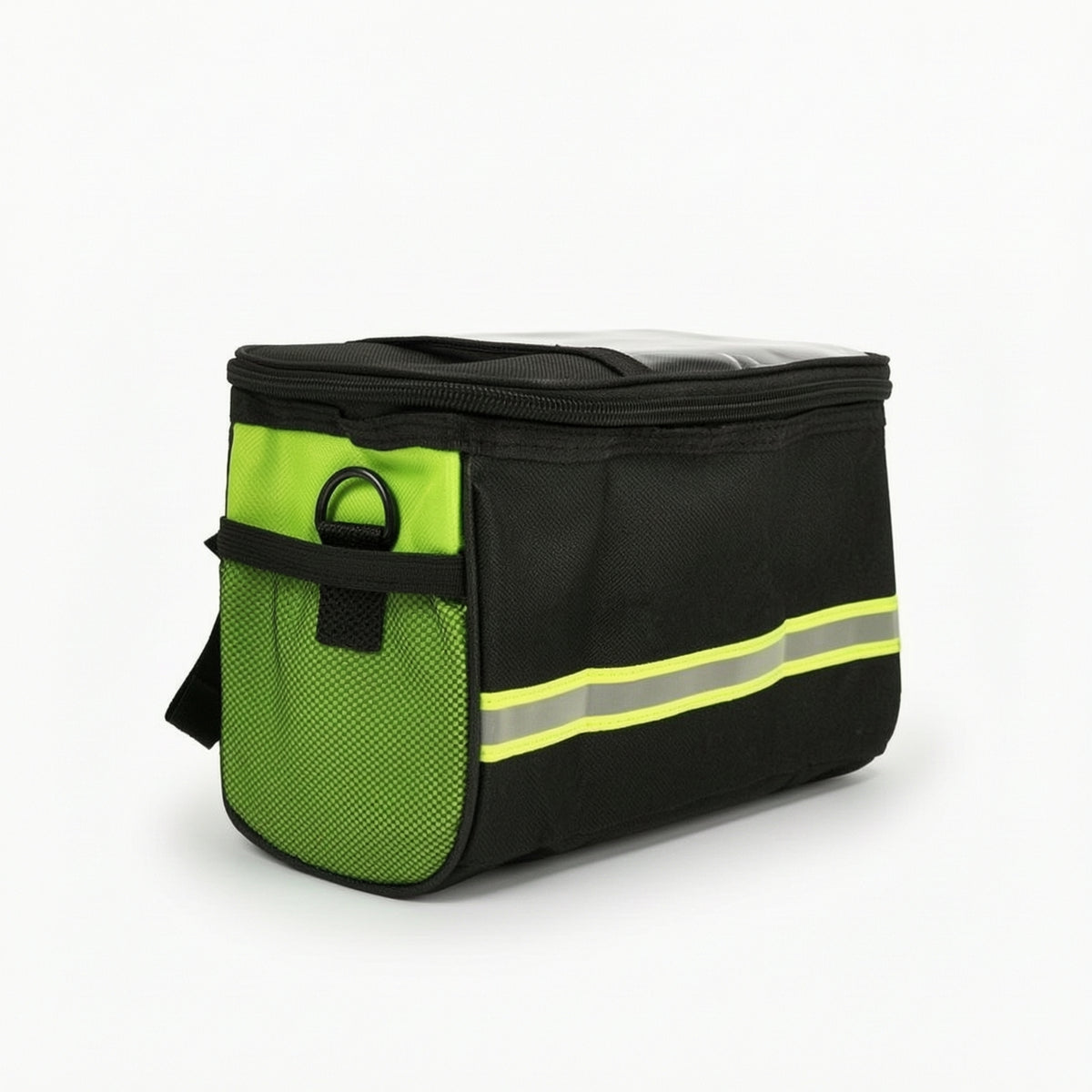 Non-Slip Bike Handlebar Bag with Transparent Pouch Compact Bike Handlebar Bag Adjustable Removable for Commuters
