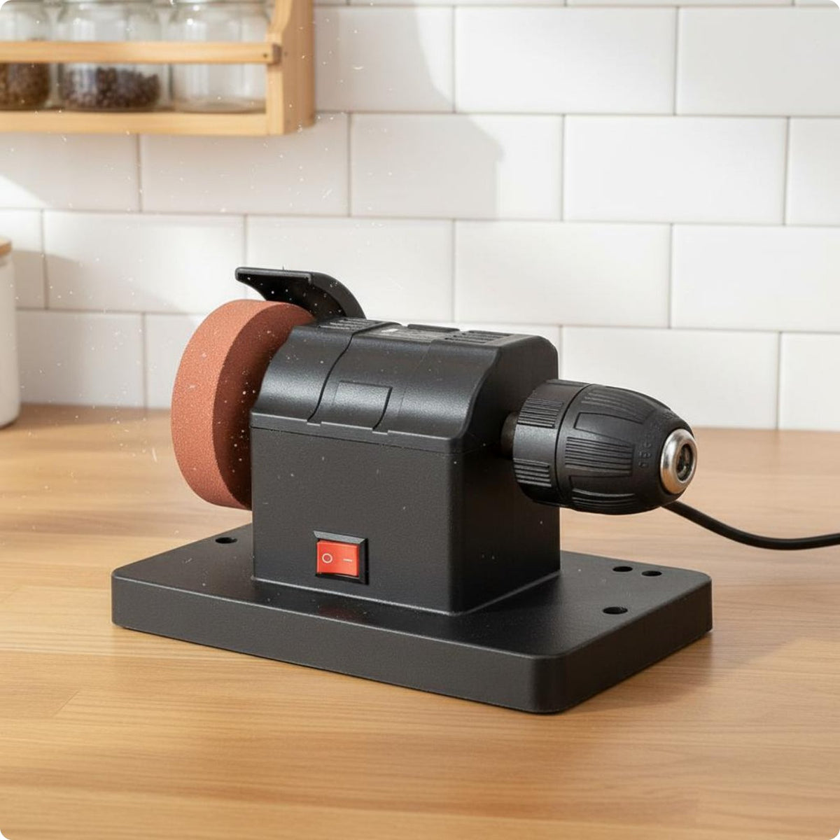 Double Wheel Honing Tool Portable Mini Sharpening Machine Clean Blade