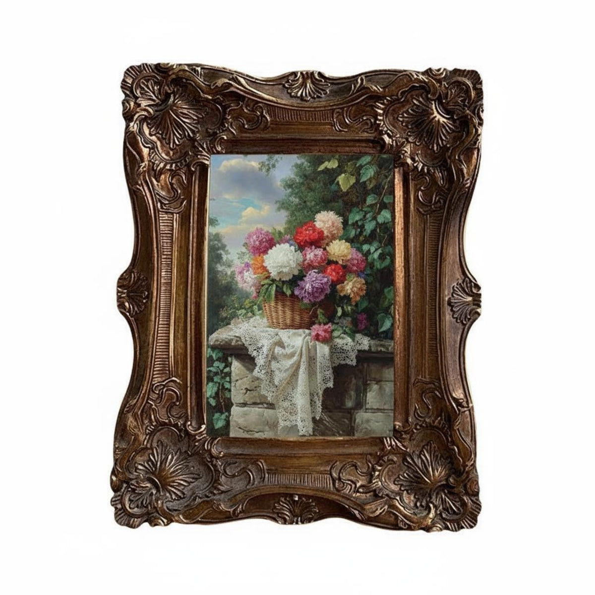 Ornate Resin Photo Frame Oxidation Resistant Decor Item for Living Room