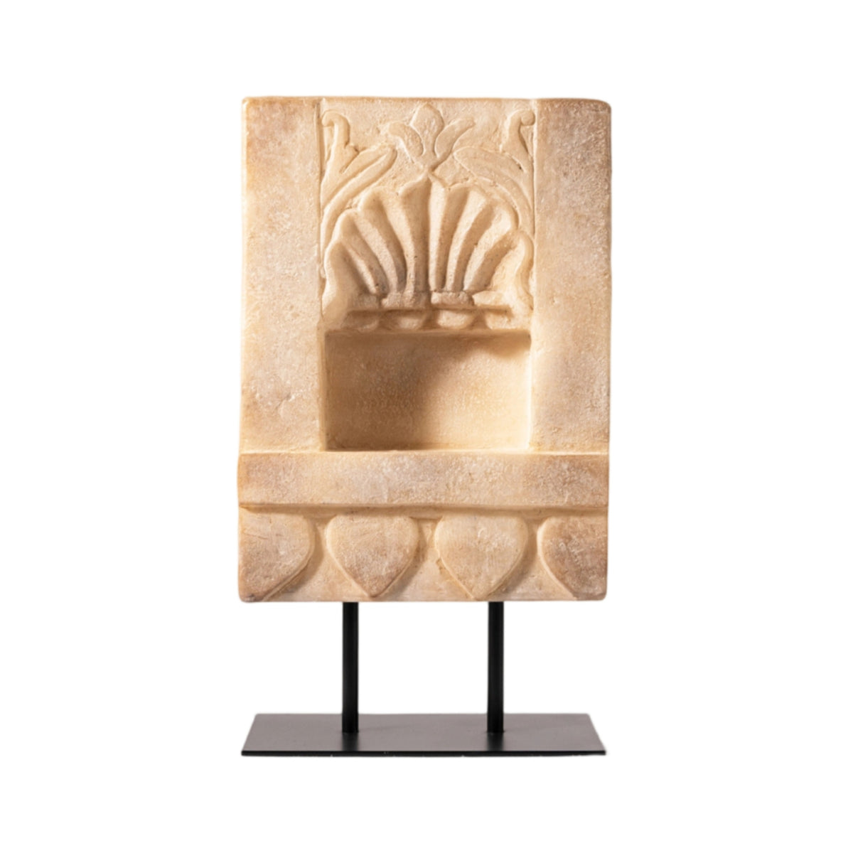 Candlestick Ornament Carved Sculpted Candle Holder Architectural for Living Room