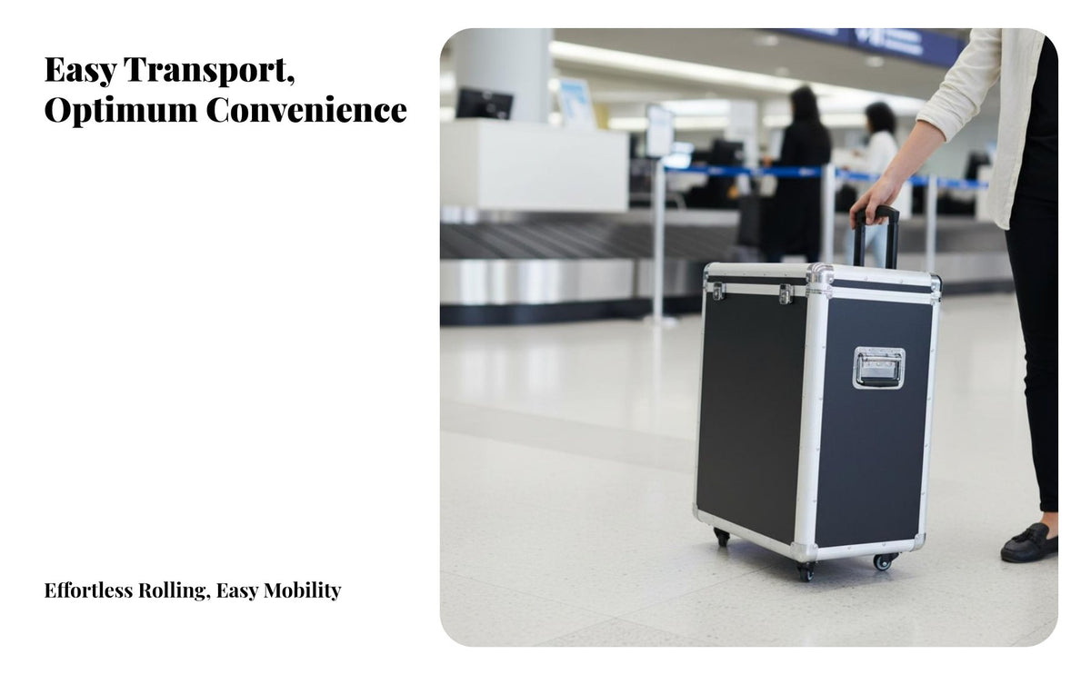Desktop Computer Transport Box 3-Level Adjustable Handle Equipment Case