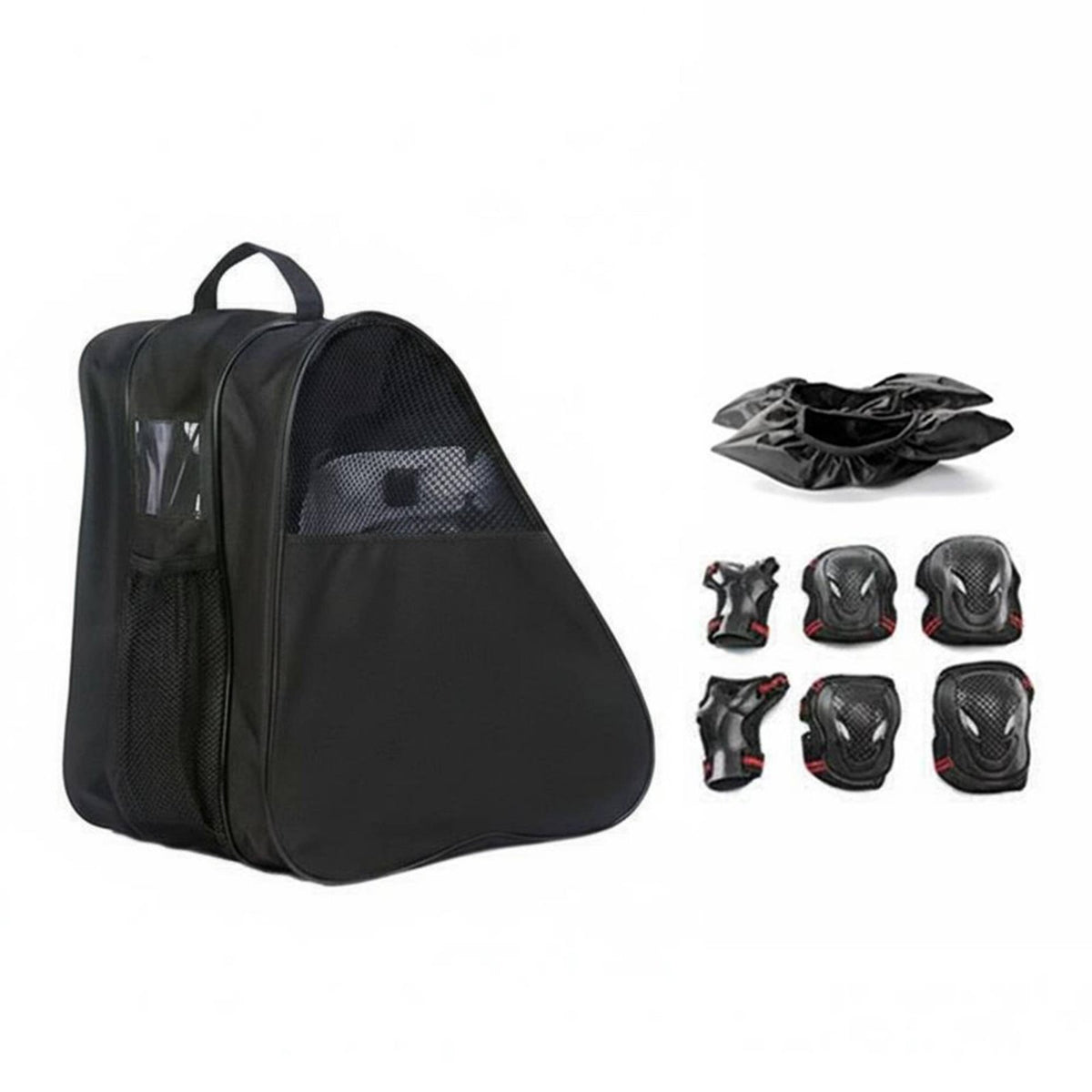 rolling Skate Carrier Large Capacity Ice Skate Carrier Multi-Compartment Design Bag for Kids, Traveling