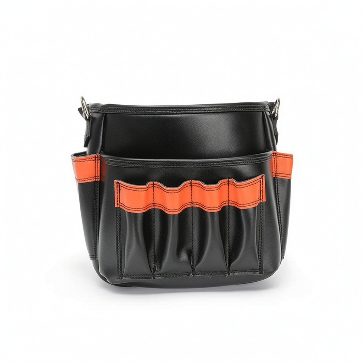 Tool Pouch with Pockets Open-Tool Belt Pouch Bag Synthetic Leather for Electricians, Installers, Electrical Work, Climate Control Repair
