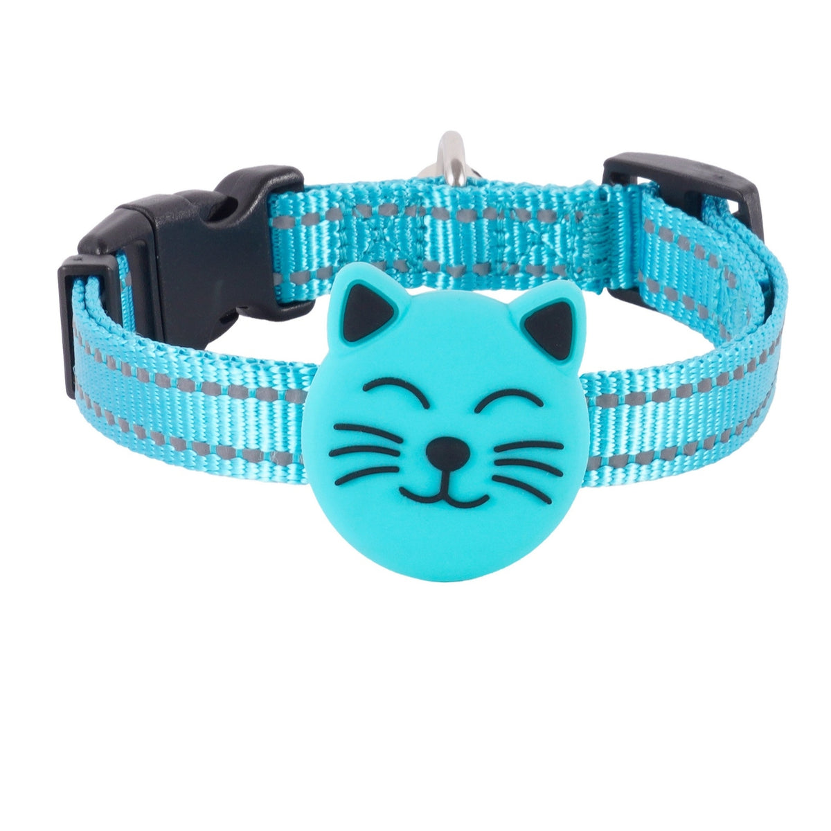 Quick-Release Cat Collar with Tracker Holder Adjustable Cat Tracker Collar Long-Lasting Comfortable for Kittens