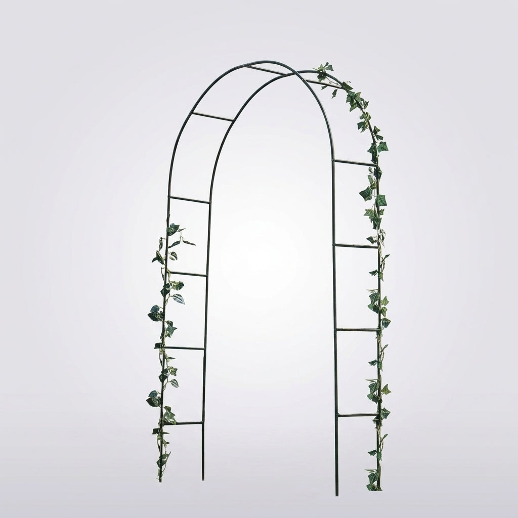Garden Arch with Steel Frame for Plant Support, Outdoor Metal Garden Trellis for Garden Decor, Wedding Decorations, Assembly Required, 1 Pack