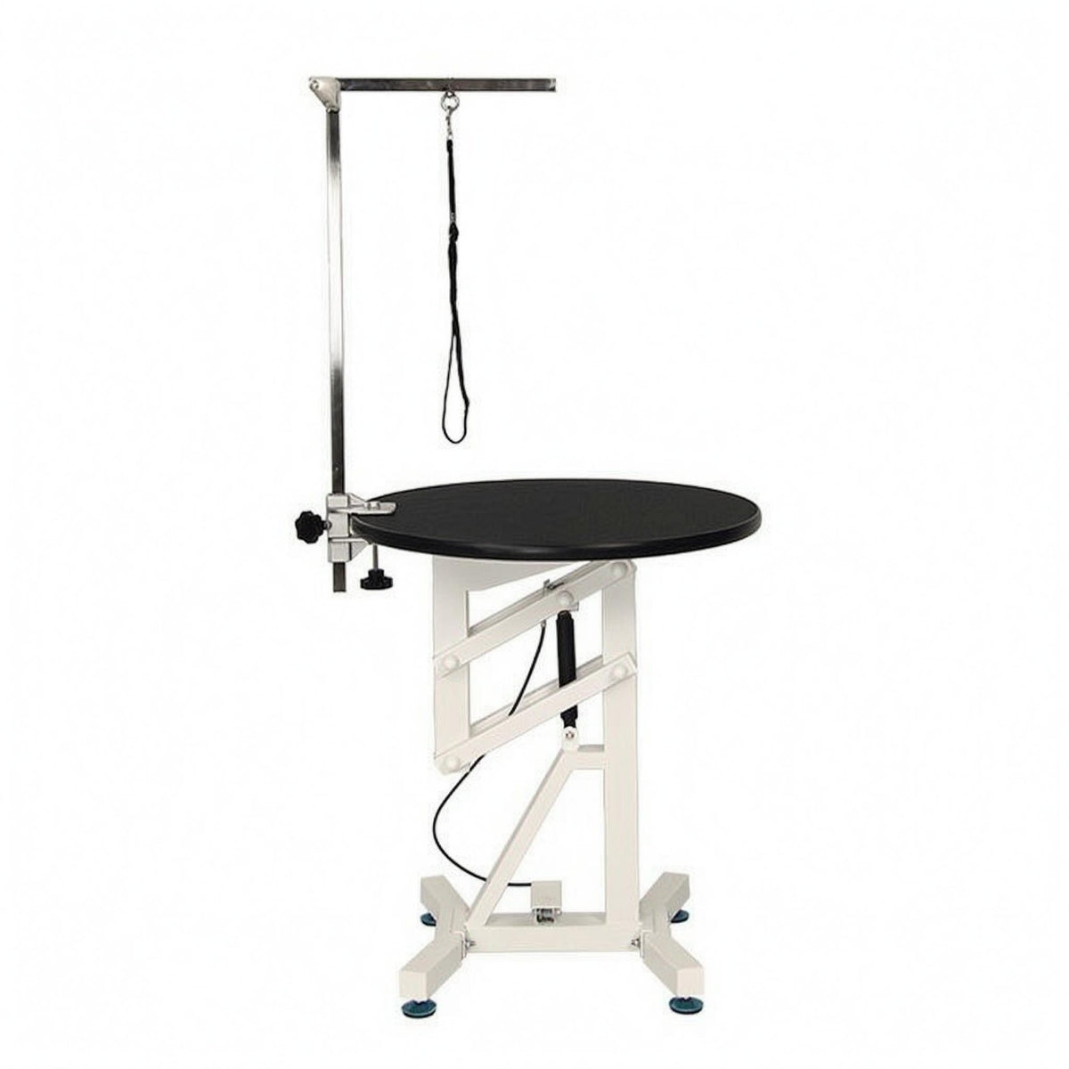 Round Pet Grooming Table Metal Base Petcare Equipment Wrapped Border