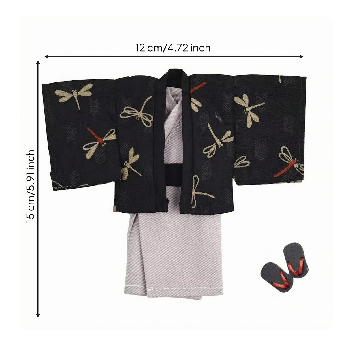 Doll Kimono Outfit Light Inner Layer Doll in Kimono Attire Outfit Detachable Geta Sandal Set