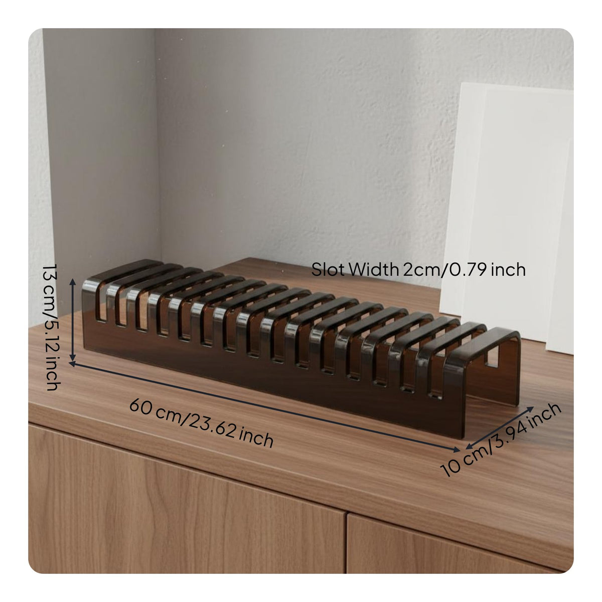 Acrylic Tile Display Stand Large Capacity Stone Sample Organizer for Contractors