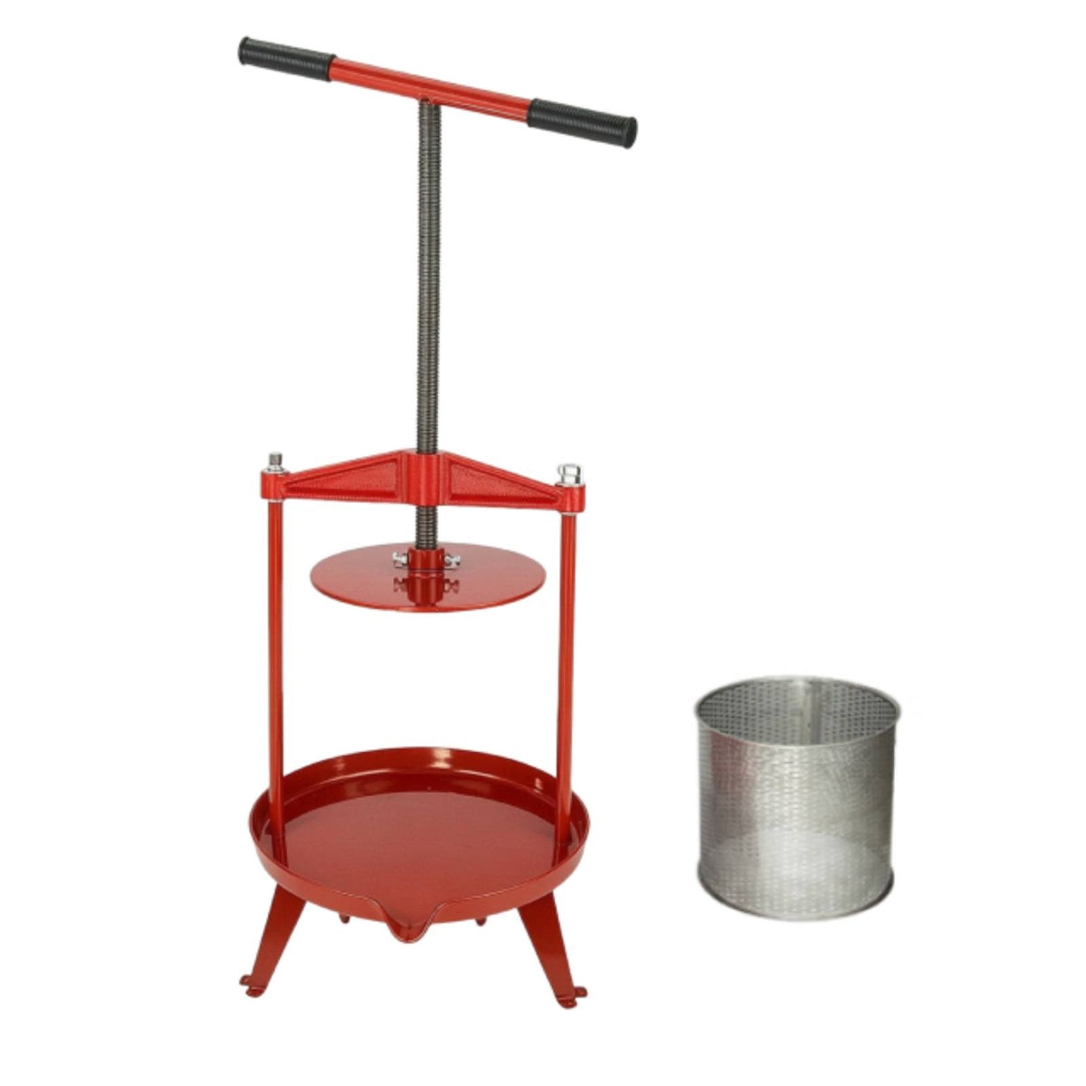 Juice Press with T-Handle Hand-Operated Manual Wine Press Easy to Use