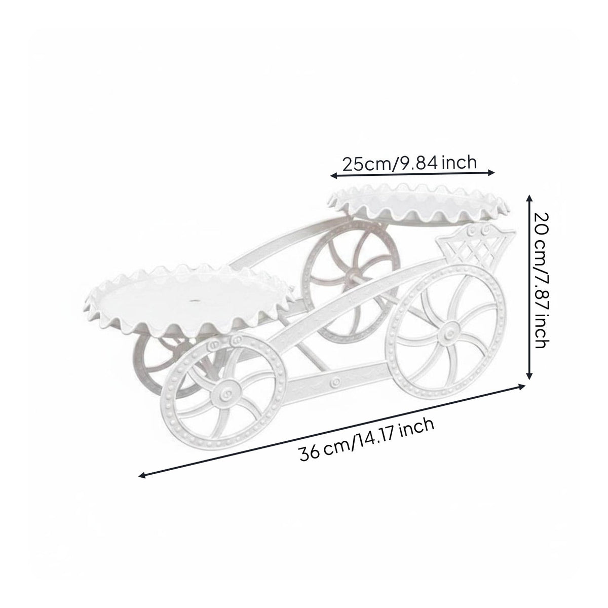 White Party Cake Stand Detachable Plates Double-Layer Cake Stand Food Safe