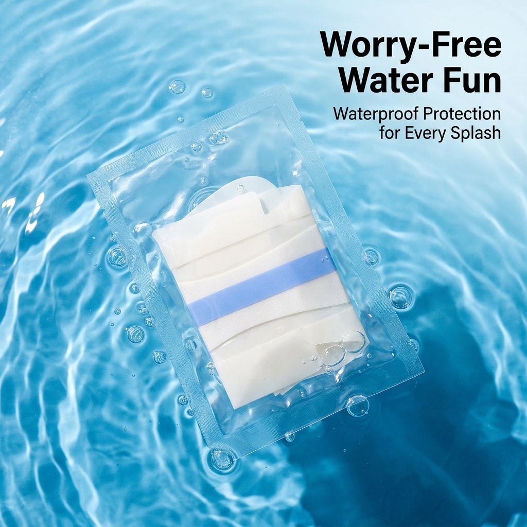 Waterproof sticker for women's private protection in water parks and pools, breathable PU film for sports and swimmers