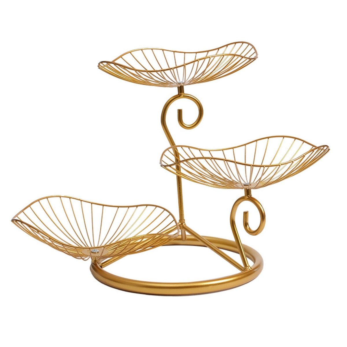 3-Tier Fruit Basket Decorative Storage Rack Stable for Living Room