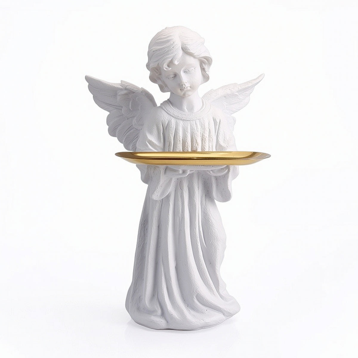 Angel Figurine with Tray Elegant Decor Classic for Entryway