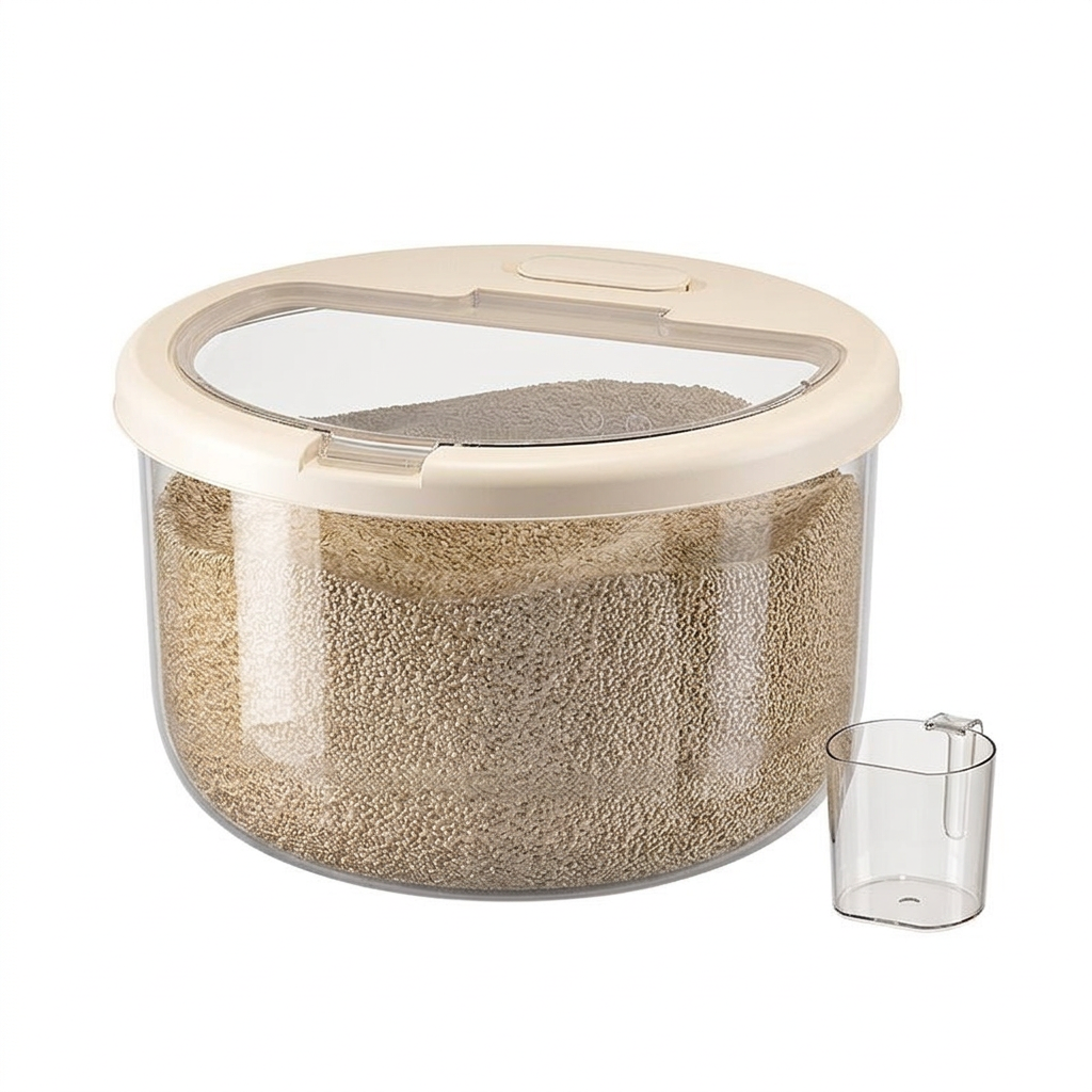 Storage Container Measuring Cup, Rice Dispenser Cereal Dispenser, Large Rice Dispenser Cereal, Food Storage Container Measuri