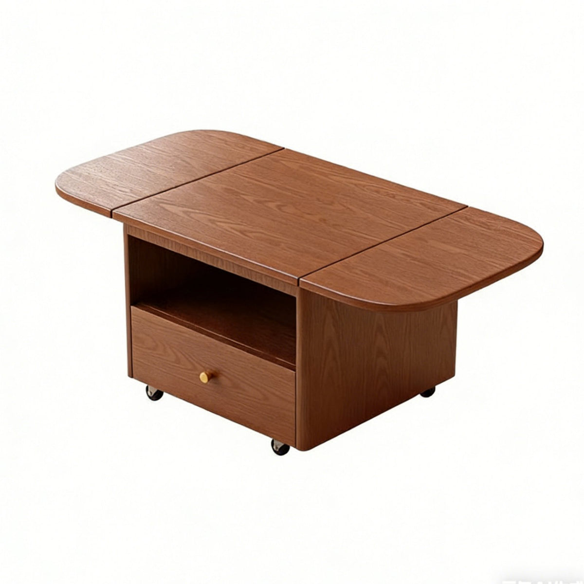 Expandable Rolling Storage Table Foldable Design Living Room Furniture Folding with Wheels for Families, Students, Office