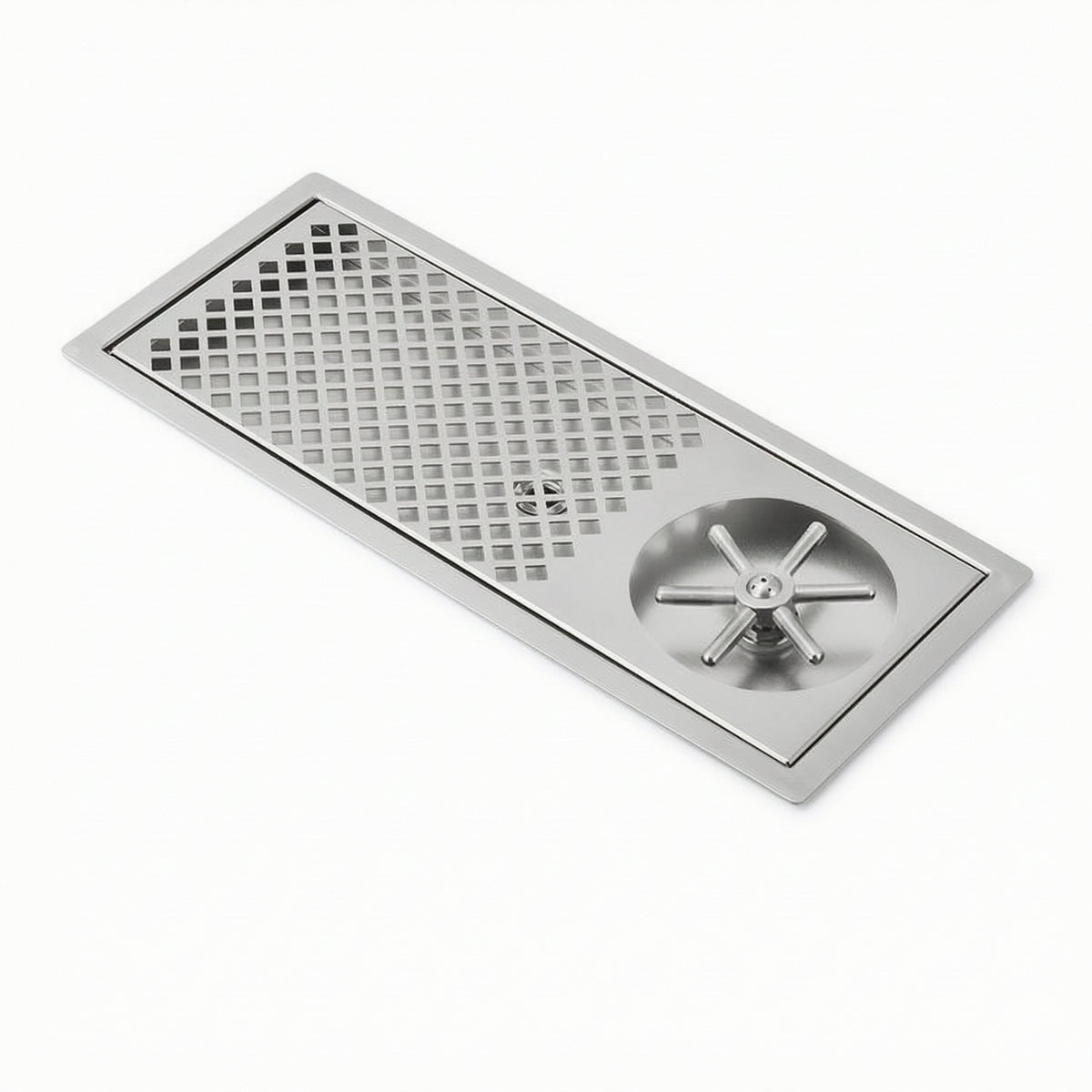 Cup Washer with Drain piping 304 Stainless Steel Embedded Cup Washer Quick Drainage Glass Cleaner for Tea Shops