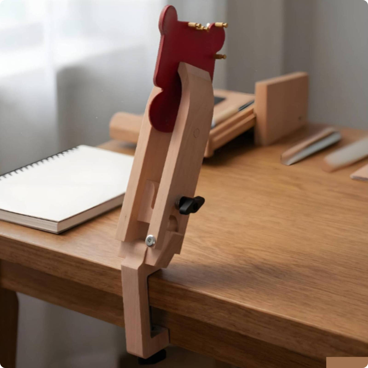 Leather Sewing Clamp Adjustable Wooden Leather Clamp Table Lip Mount