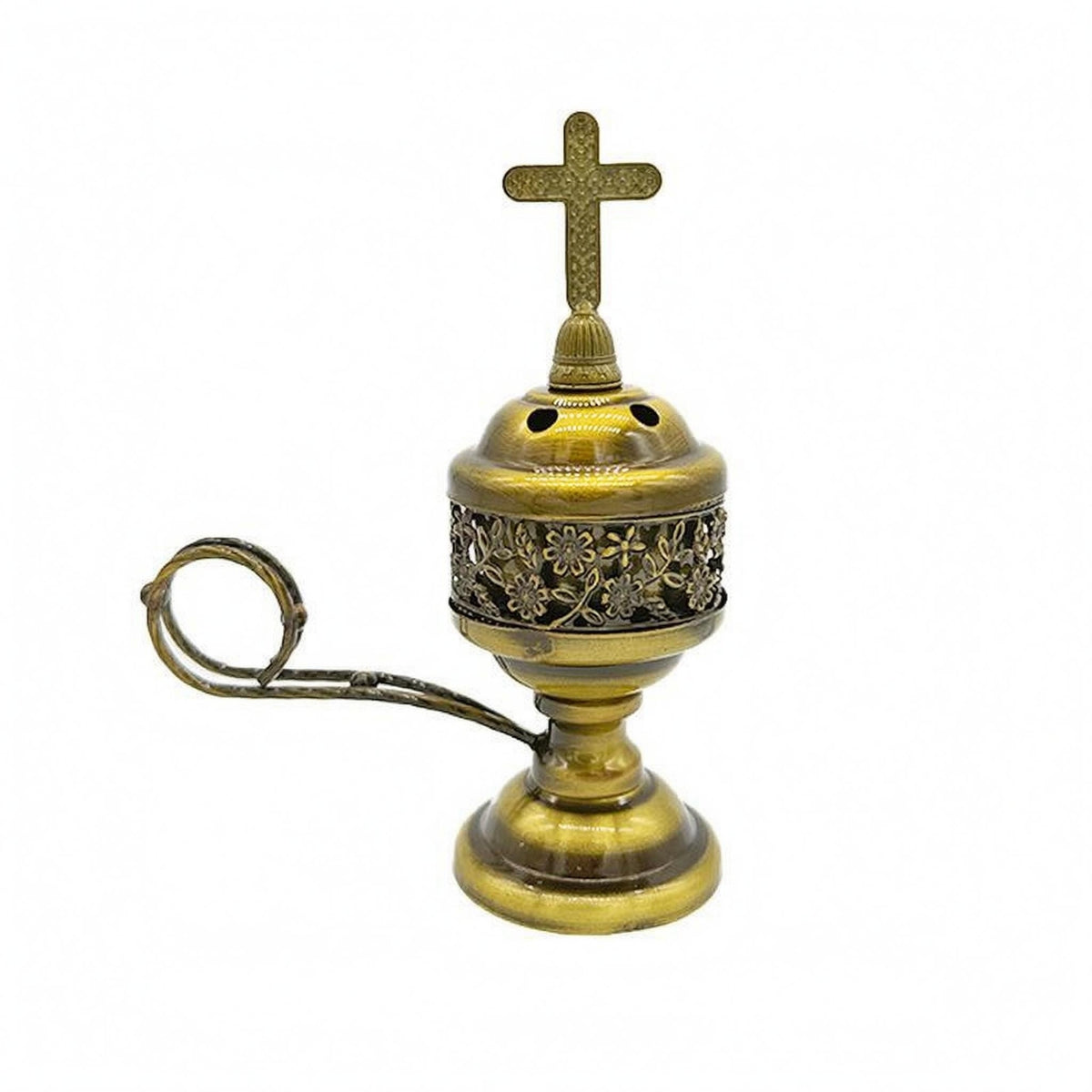 Metal Scent Dish Domed Top Lidded Scent Dish Botanical Design Decor for Indoor Use