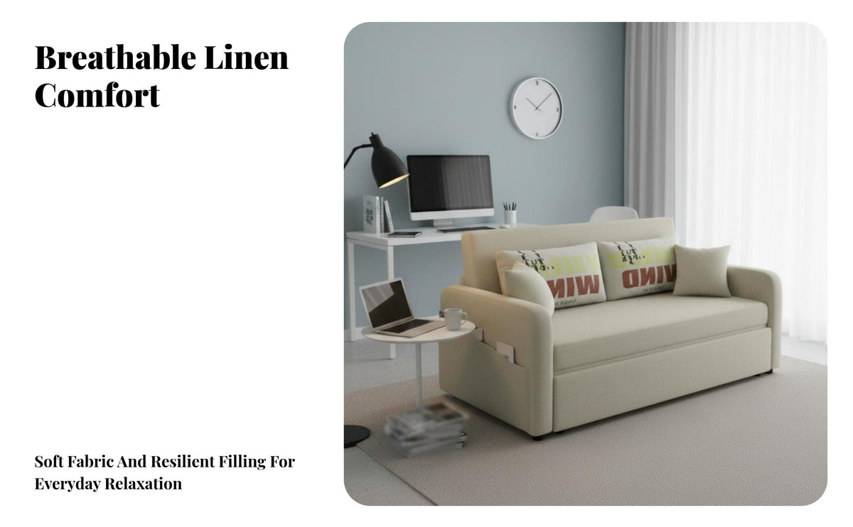 2-in-1 Design Pull-extendable Armchair Bed Space-Saving transmodernable Furniture Foldable Sleeper Sofa Modern design for Apartment Dwellers, Students, residents, Small areas, Living Room