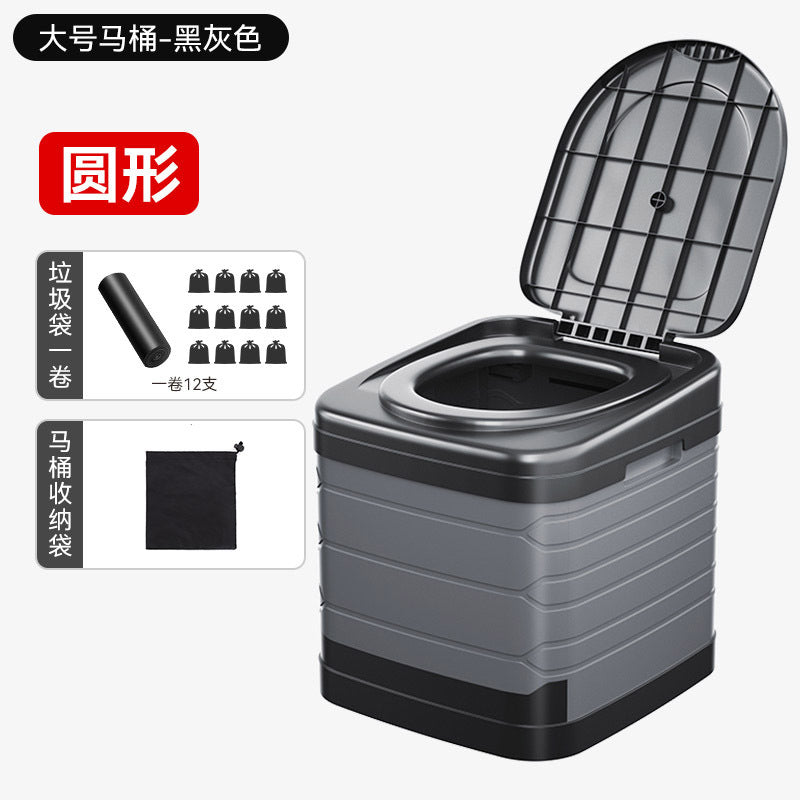 Black Gray / Round with Bag SET
