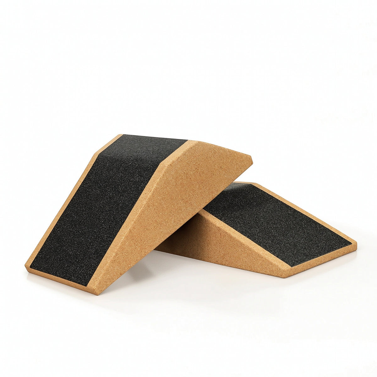 Stretch Wedge with Storage Bag Lightweight Cork Wedge Block Secure Fitness Prop for Home Workout