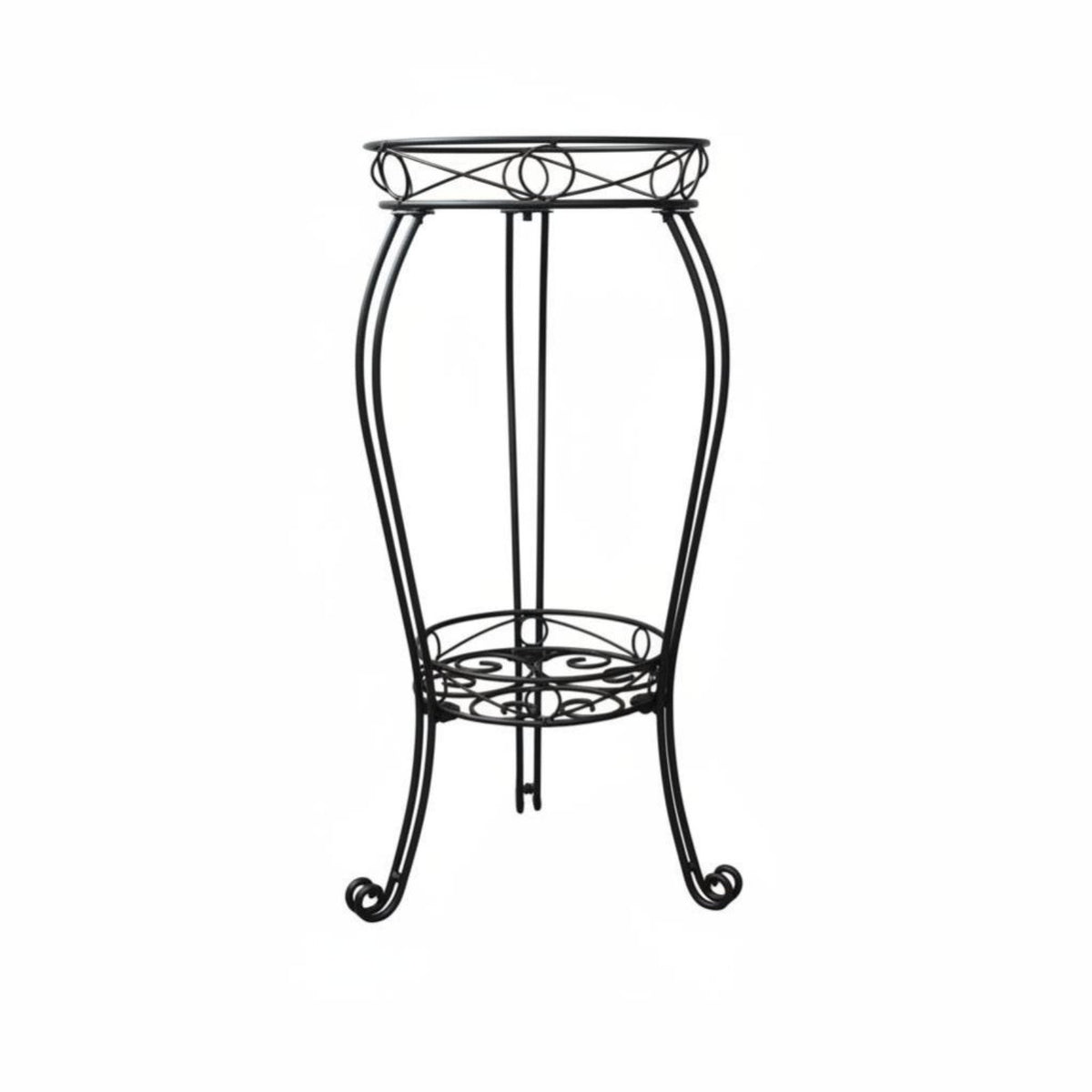 Wrought Iron Plant Rack Space-Saving Wrought Iron Plant Stand Decorative Design