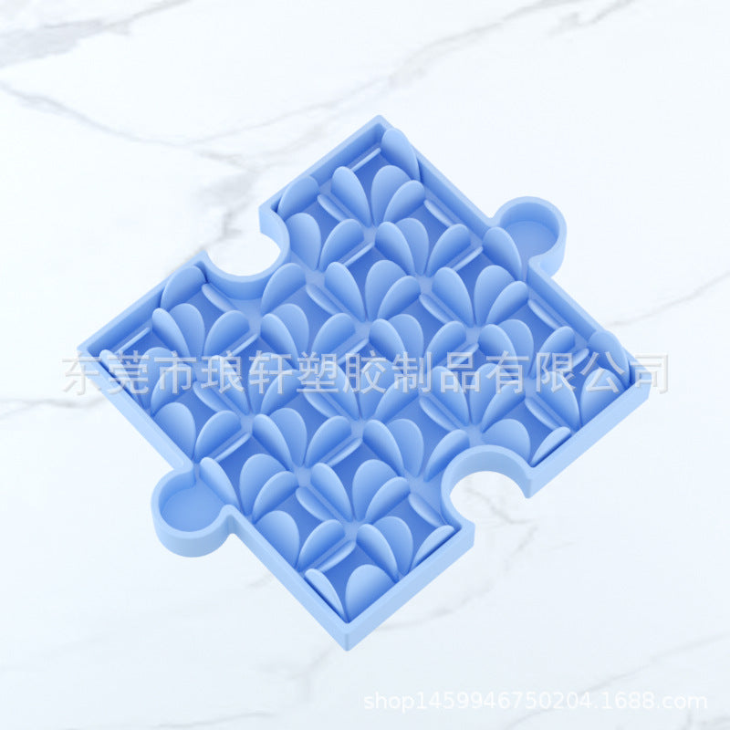 Blue / Puzzle Food Plate