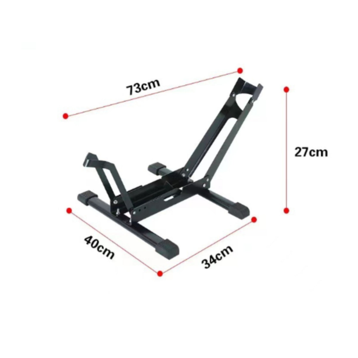 Cycle Stand with L-Shaped Support Detachable Bike Rack with Locking Wheels Bike Rack with Seatpost Support Compact Portable