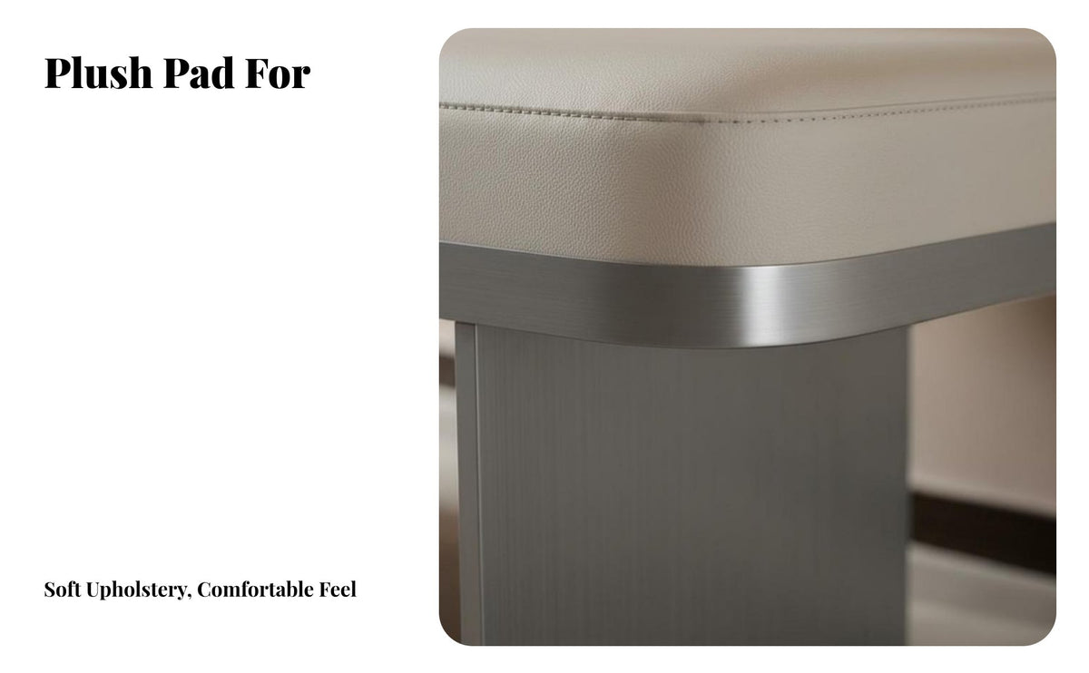 Multi-Functional Minimalist Bed End Stool High-Density Sponge Cushion Modern Entryway Bench Wear-Resistant Microfiber Leather Long Padded Stool Stable and Long-Lasting for Interior Decorators, Homeowners, Families, Bedroom, Hallway, Living Room
