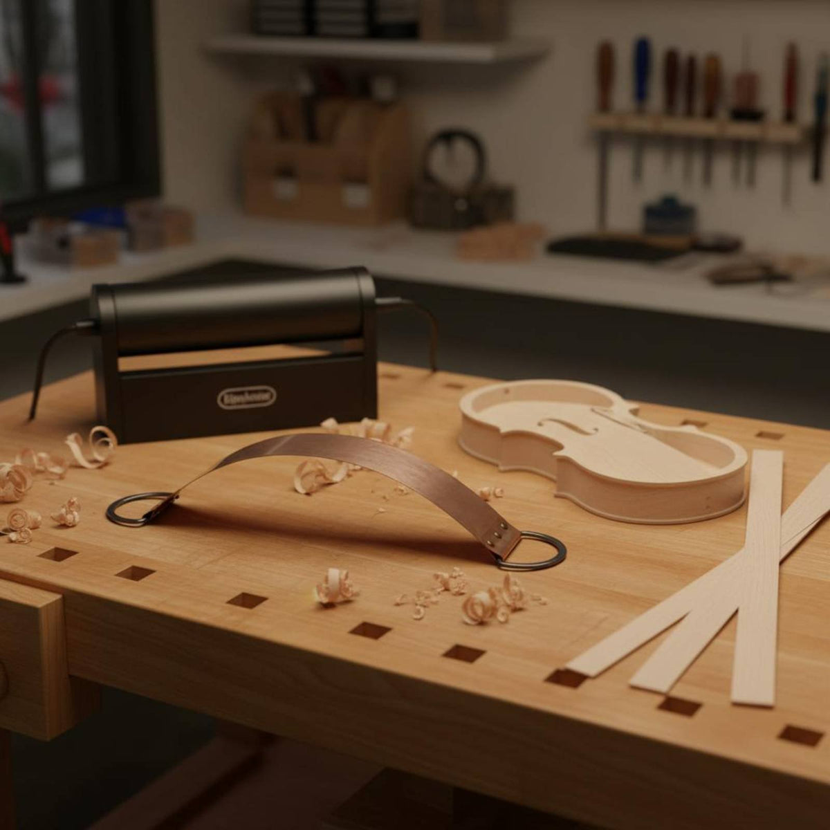 Violin Bending Iron Copper Strap Side Bending Iron Side Rib Bender Countertop Mount Musical Instrument Tool Fast Heating