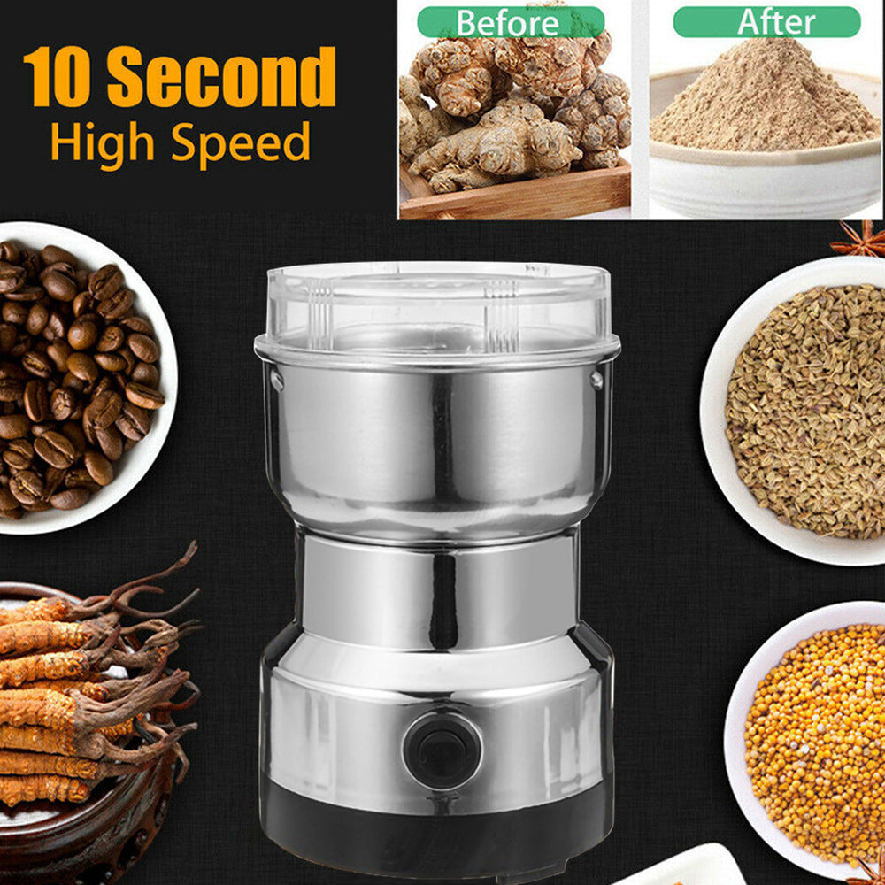 Stainless Steel Coffee Grinder, Small, UK Plug