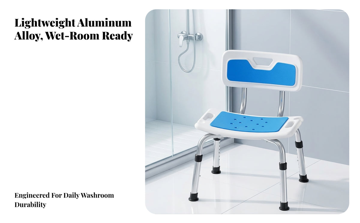 Shower Stool with Backrest