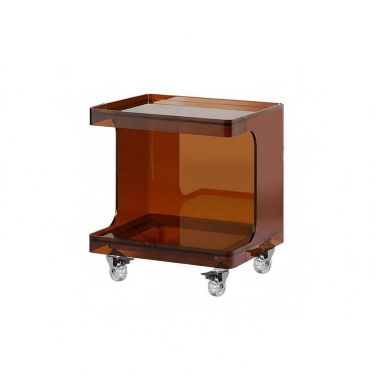 Transparent Utility Trolley Light Luxury design Multi-Tier Clear Trolley