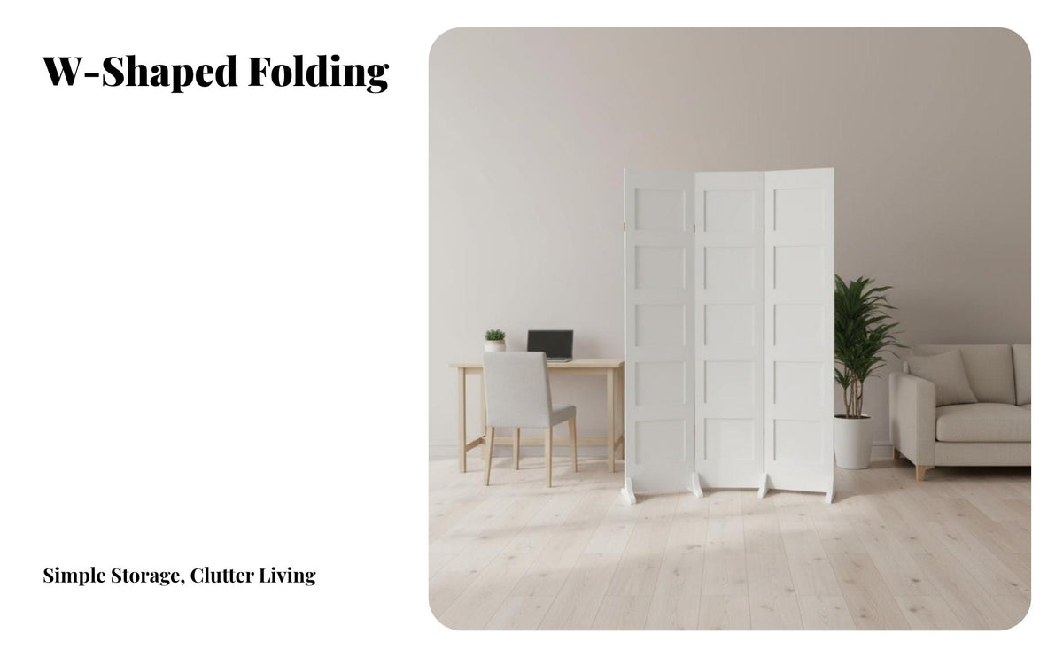 Foldable Design Folding Room Divider Movable Folding Panel Divider Freestanding Privacy Screen Portable for Away Fromice Workers, Homeowners, Content Creators, Studio Apartment, Bedroom, Exhibition Hall, Storage-Friendly