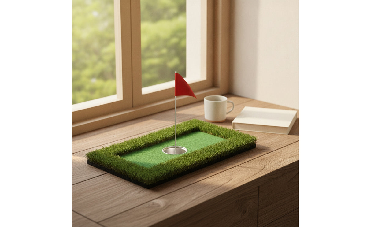 Foam-Backed Putting Mat Turf-Like Golf Practice Mat Artificial Putting Green Premium for Golfers, Home, Backyard