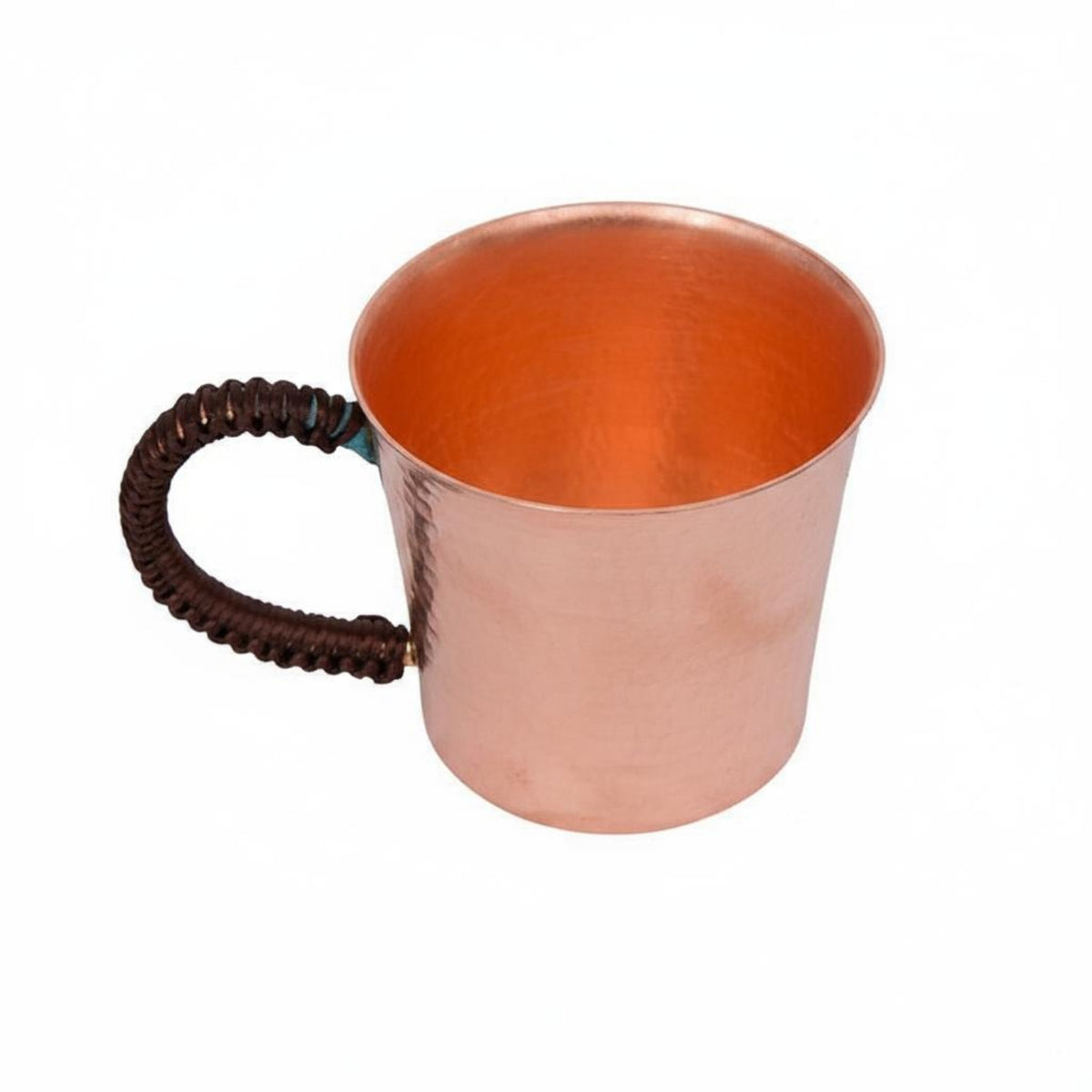 2 Pieces Copper Drinking Vessel Rust Resistant Hammered Copper Mug Polished