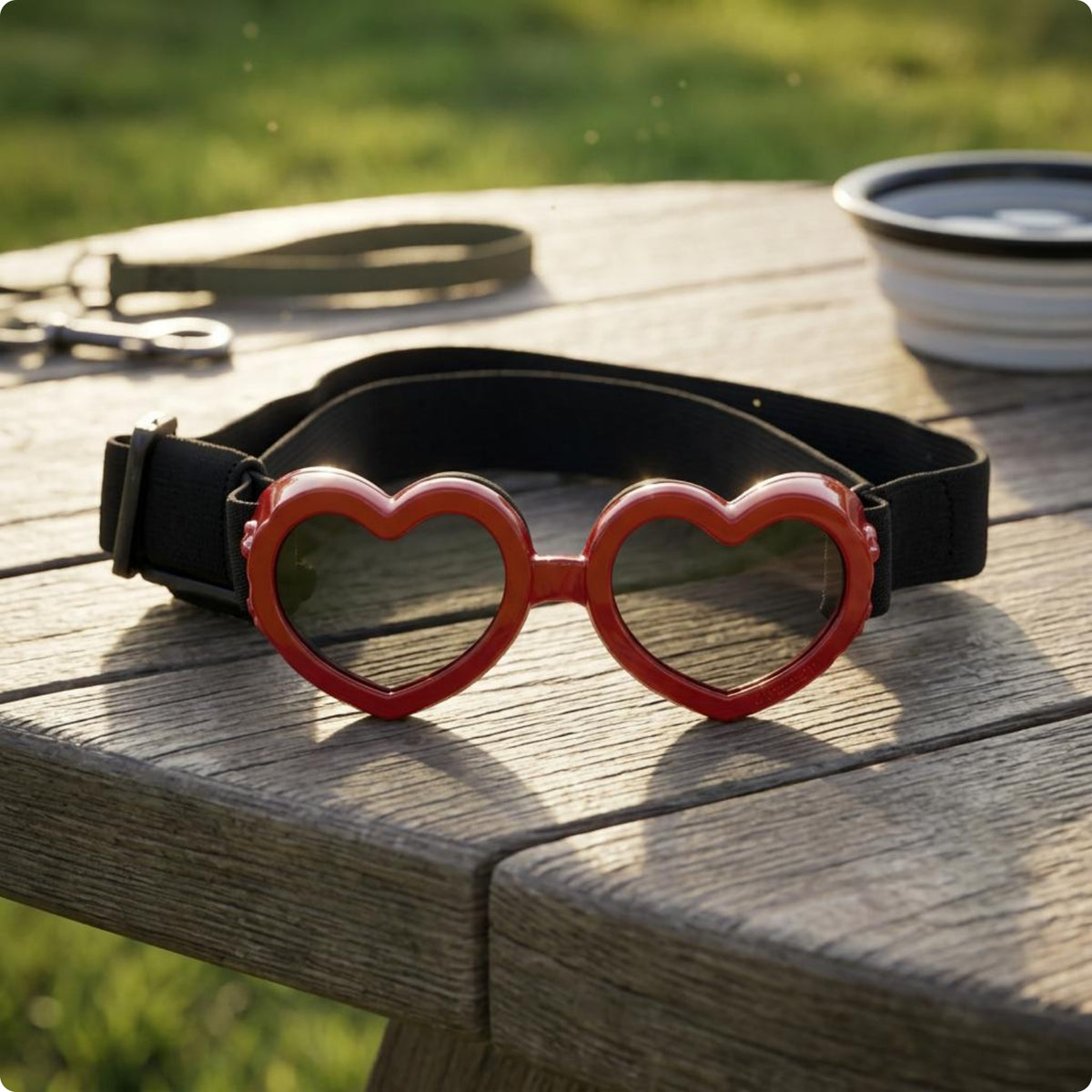 Heart-Shaped Pet Sunglasses Cute Heart-Shaped Dog Sunglasses Easy to Carry