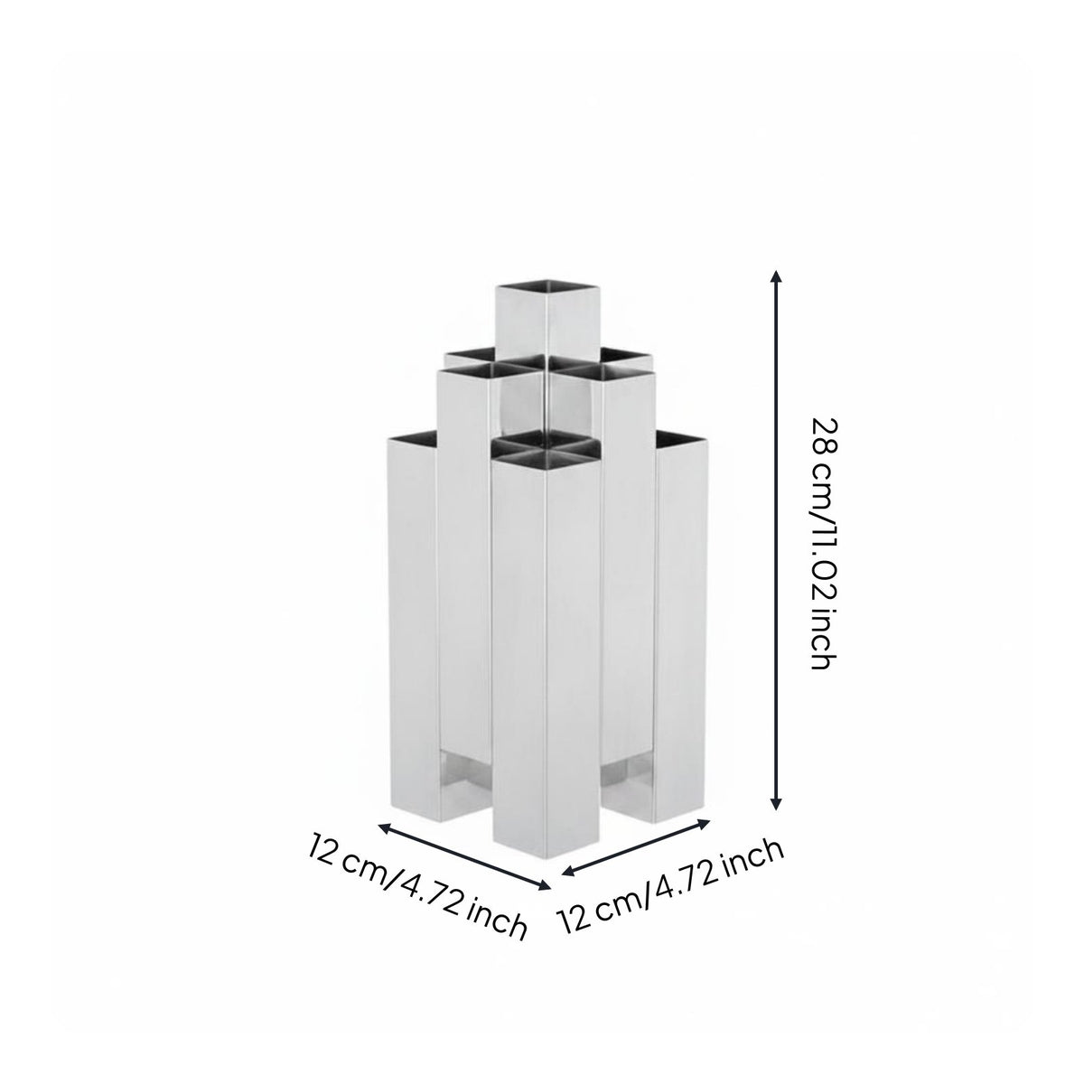 Stainless Steel Vase High-End Look Mirror Vase for Bedroom