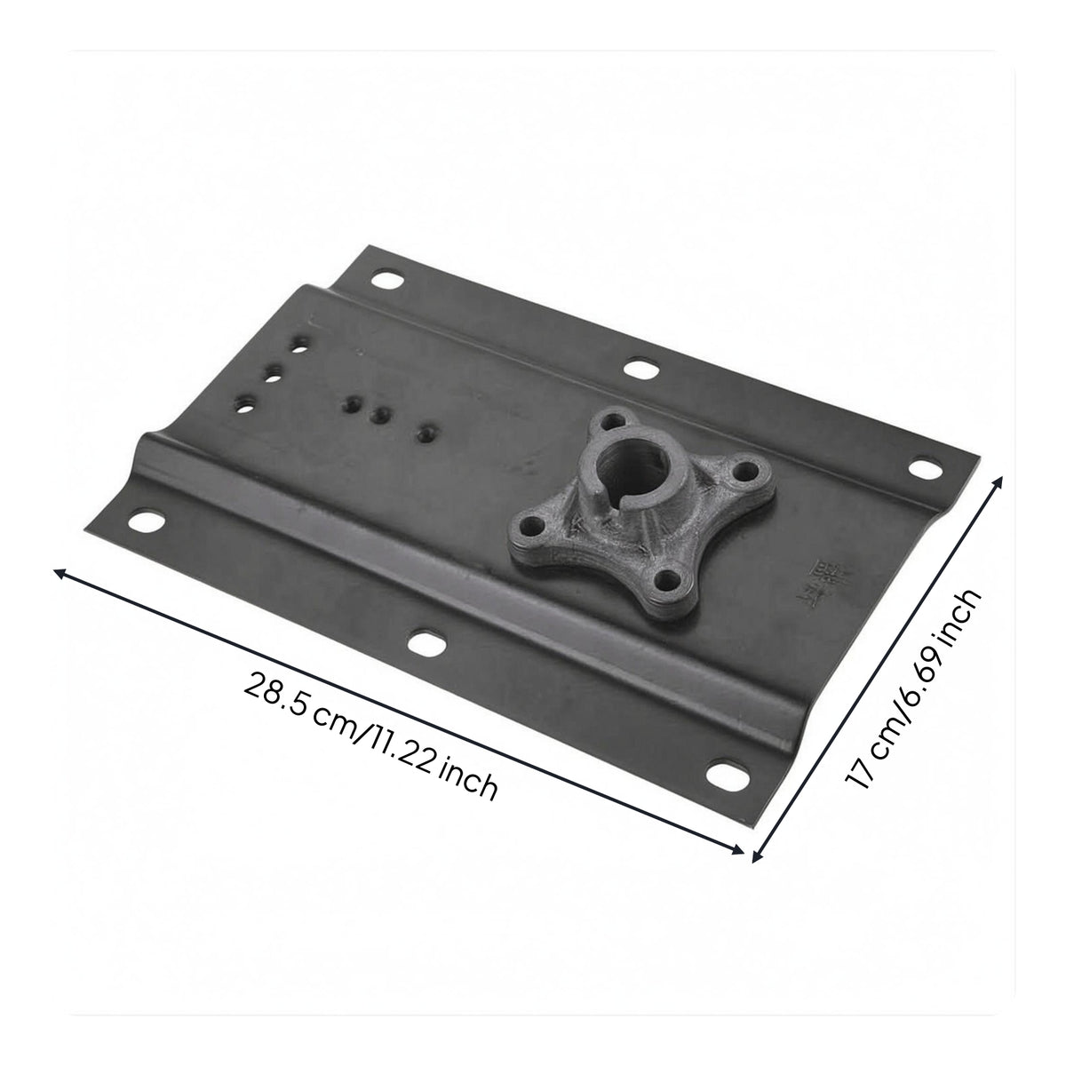 Pre-Drilled Chair Base Mounting Plate Slotted Holes Seat Mechanism Plate Stamped Metal Mounting Bracket Reinforced