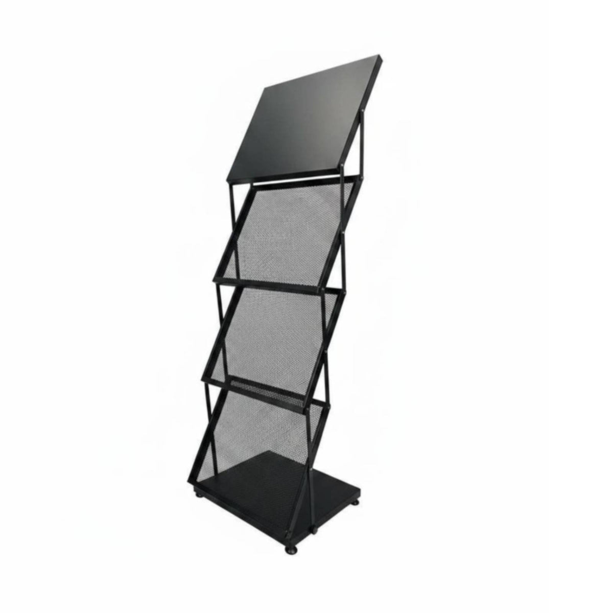 Portable Literature Display Stand Lightweight Foldable Brochure Rack Sturdy Construction Exhibition Equipment for Commerce Show