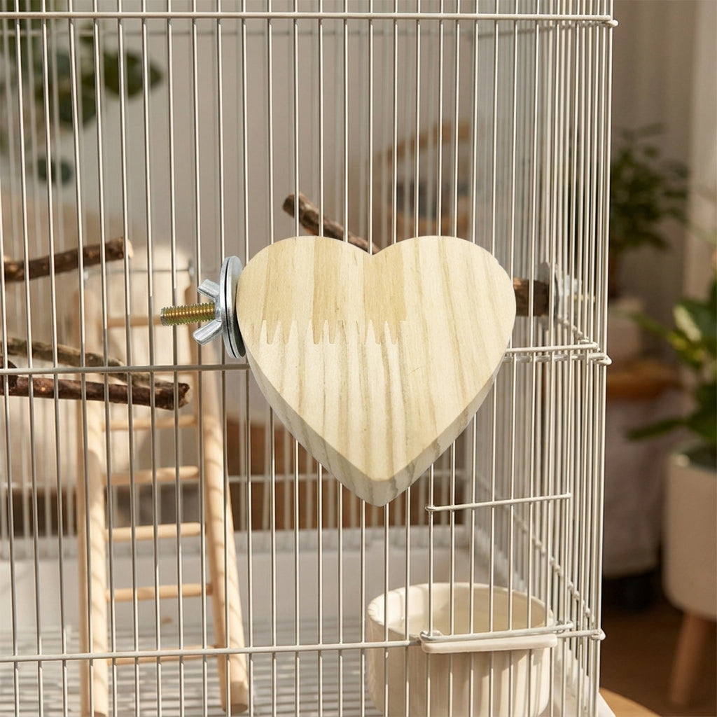 Wooden Perch Stand and Bird Perch Play Stand, Solid Hardwood Cockatiel Perch with Threaded Rod and Washer, Budgie and Lovebird Perch