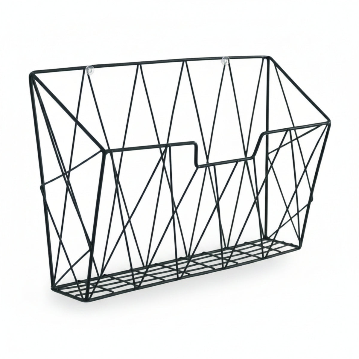 Space-Saving Open-Frame Periodical Wall Rack Wire Book Rack