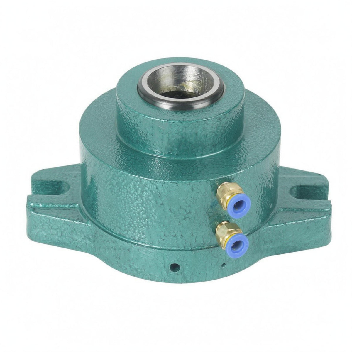 Rapid-Swap Fixture Base Pneumatic Ports Machine Tool Part Green Painted