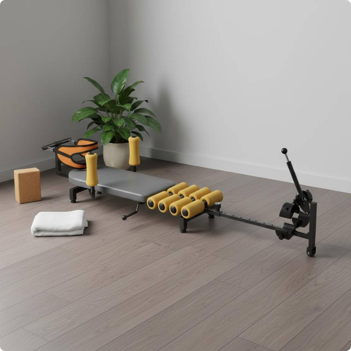 Full Body Traction Machine Compact Home Stretching Portable Posture Correction Stretcher for Exercise Room