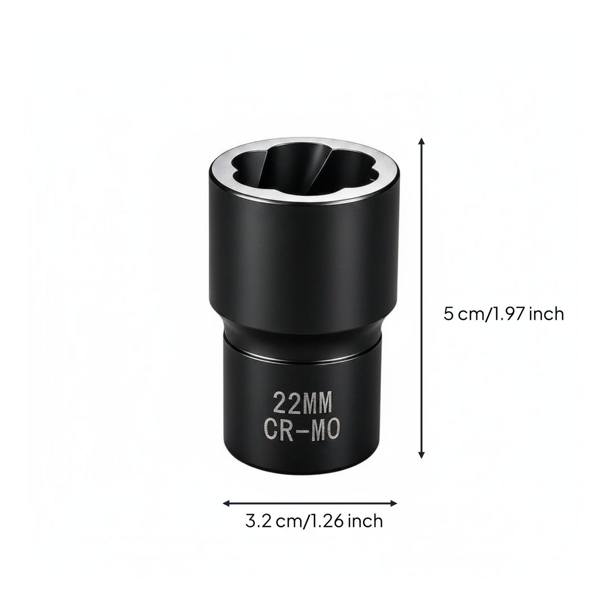 5 Pieces Chrome Molybdenum Steel Reverse Thread Nut Extractor High Hardness Stripped Nut Extractor Strong Grip Bolt Remover Socket Heavy Duty for Mechanics, DIY Users, Repair Shop, Workshop, Garage