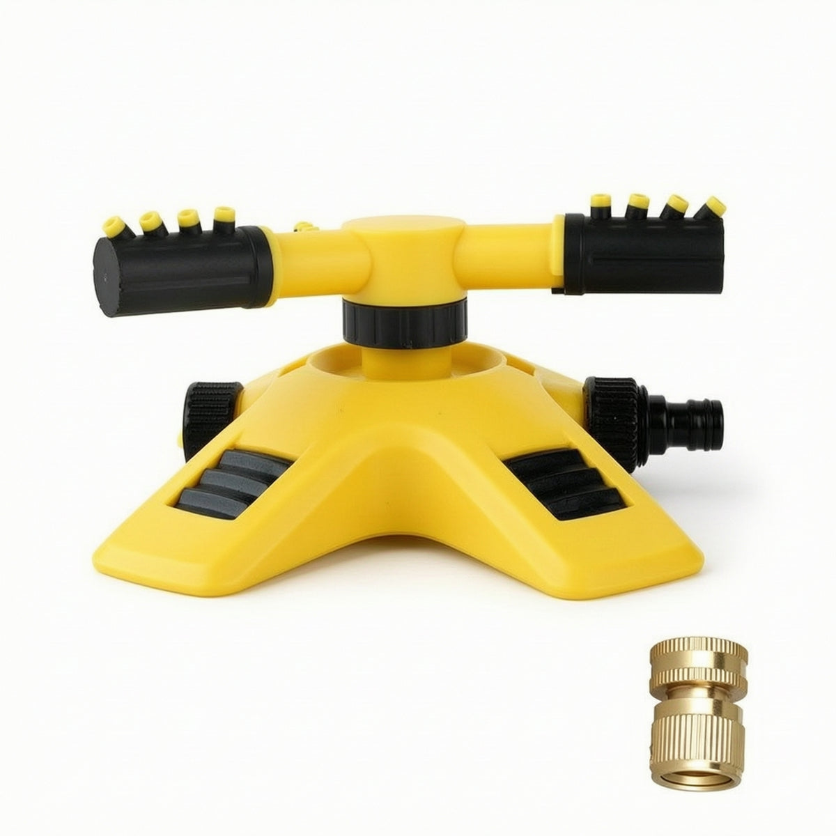 Sprinkler with Brass Adapter Automatic Rotating Sprinkler 360-Degree for Nursery