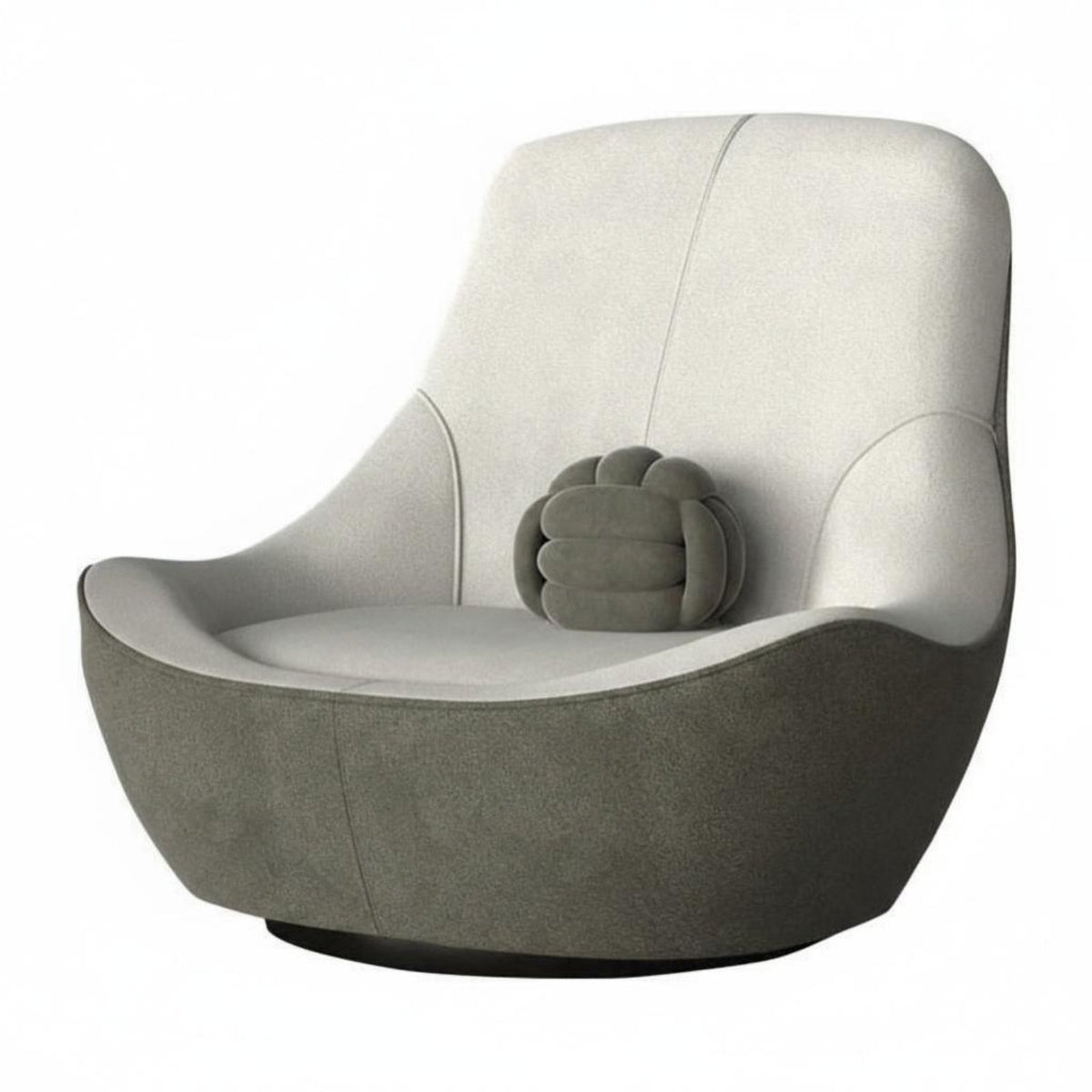 Highrear rotating Armchair Wabi-Sabi Aesthetic Accent Chair Italian Inspired Ergonomic Design for Homeowners, Parents